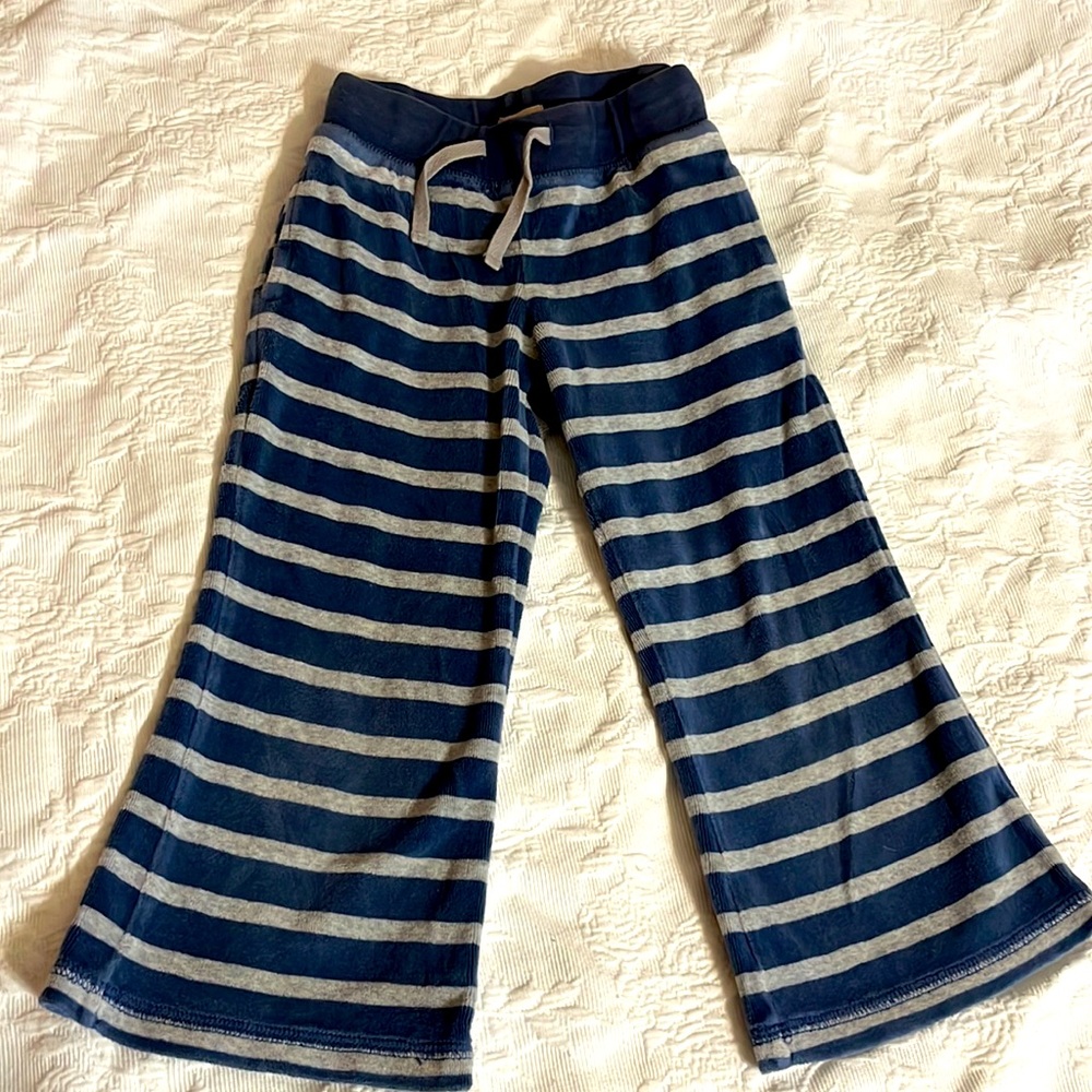Mini Boden girls velour drawstring cozy pants size 4T